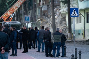 Batumi, Gürcistan - 9 Ekim 2021: 26 Mayıs 'ta ev yıkıldı