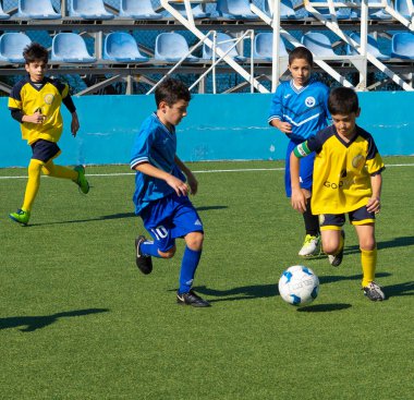 Batumi, Gürcistan - 4 Kasım 2021: Çocuk futbol festivali