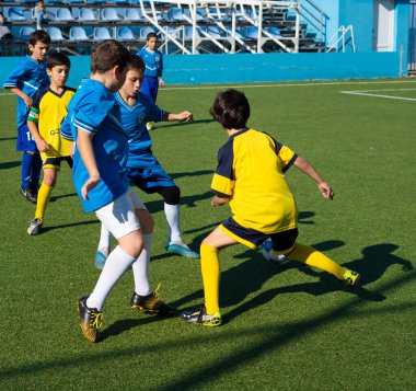 Batumi, Gürcistan - 4 Kasım 2021: Çocuk futbol festivali