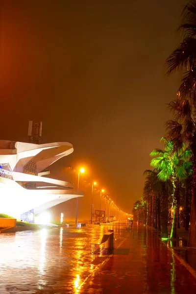 降雨期间巴统的堤岸 — 图库照片