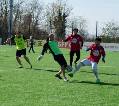 Zugdidi, Gürcistan - 6 Kasım 2021: Amatör Futbol Ligi