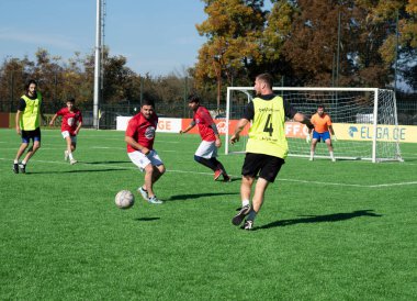 Zugdidi, Gürcistan - 6 Kasım 2021: Amatör Futbol Ligi