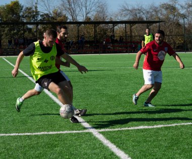 Zugdidi, Gürcistan - 6 Kasım 2021: Amatör Futbol Ligi