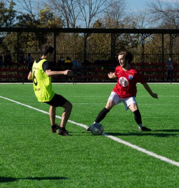 Zugdidi, Gürcistan - 6 Kasım 2021: Amatör Futbol Ligi