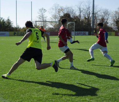 Zugdidi, Gürcistan - 6 Kasım 2021: Amatör Futbol Ligi