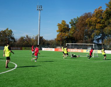 Zugdidi, Gürcistan - 6 Kasım 2021: Amatör Futbol Ligi