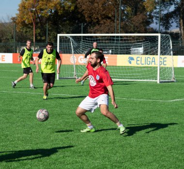 Zugdidi, Gürcistan - 6 Kasım 2021: Amatör Futbol Ligi