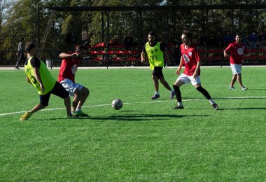 Zugdidi, Gürcistan - 6 Kasım 2021: Amatör Futbol Ligi