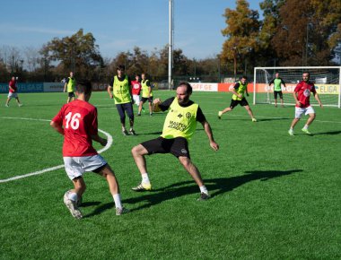 Zugdidi, Gürcistan - 6 Kasım 2021: Amatör Futbol Ligi