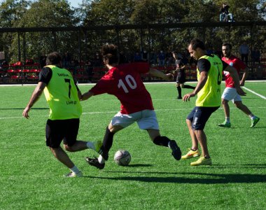 Zugdidi, Gürcistan - 6 Kasım 2021: Amatör Futbol Ligi