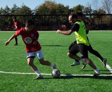 Zugdidi, Gürcistan - 6 Kasım 2021: Amatör Futbol Ligi