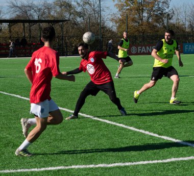 Zugdidi, Gürcistan - 6 Kasım 2021: Amatör Futbol Ligi