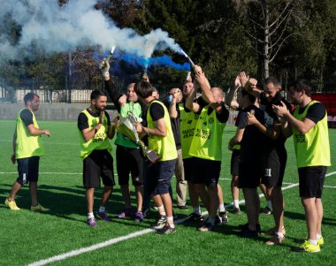 Zugdidi, Gürcistan - 6 Kasım 2021: Amatör Futbol Ligi
