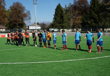 Zugdidi, Gürcistan - 6 Kasım 2021: Amatör Futbol Ligi