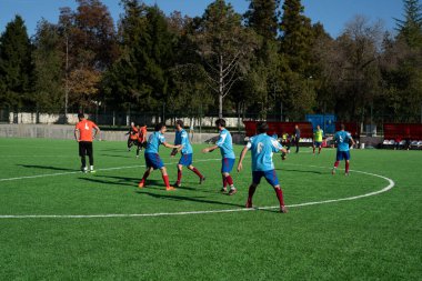 Zugdidi, Gürcistan - 6 Kasım 2021: Amatör Futbol Ligi