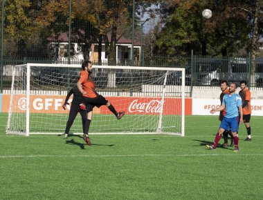 Zugdidi, Gürcistan - 6 Kasım 2021: Amatör Futbol Ligi