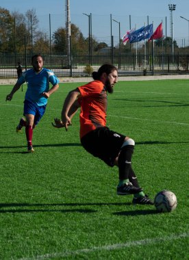 Zugdidi, Gürcistan - 6 Kasım 2021: Amatör Futbol Ligi