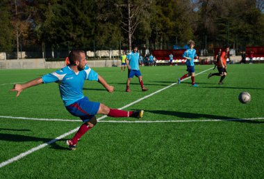 Zugdidi, Gürcistan - 6 Kasım 2021: Amatör Futbol Ligi