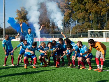 Zugdidi, Gürcistan - 6 Kasım 2021: Amatör Futbol Ligi