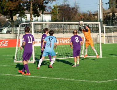 Zugdidi, Gürcistan - 6 Kasım 2021: Amatör Futbol Ligi