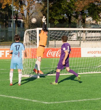 Zugdidi, Gürcistan - 6 Kasım 2021: Amatör Futbol Ligi