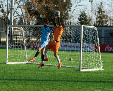 Zugdidi, Gürcistan - 6 Kasım 2021: Amatör Futbol Ligi