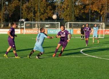 Zugdidi, Gürcistan - 6 Kasım 2021: Amatör Futbol Ligi