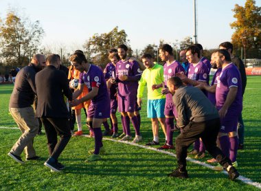 Zugdidi, Gürcistan - 6 Kasım 2021: Amatör Futbol Ligi