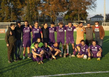 Zugdidi, Gürcistan - 6 Kasım 2021: Amatör Futbol Ligi