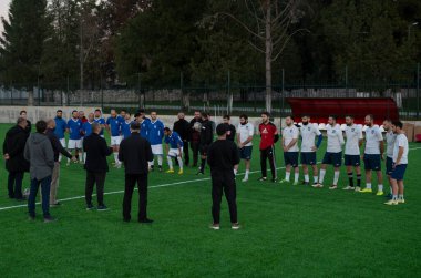 Zugdidi, Gürcistan - 6 Kasım 2021: Amatör Futbol Ligi