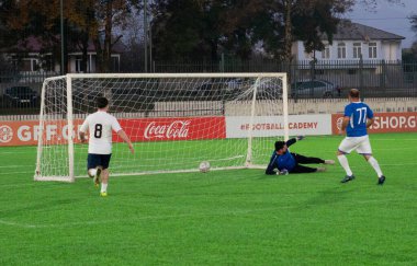 Zugdidi, Gürcistan - 6 Kasım 2021: Amatör Futbol Ligi