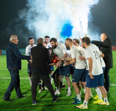 Zugdidi, Gürcistan - 6 Kasım 2021: Amatör Futbol Ligi