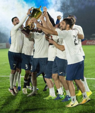 Zugdidi, Gürcistan - 6 Kasım 2021: Amatör Futbol Ligi