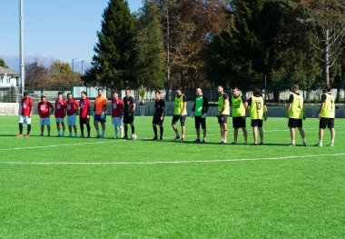 Zugdidi, Gürcistan - 6 Kasım 2021: Amatör Futbol Ligi