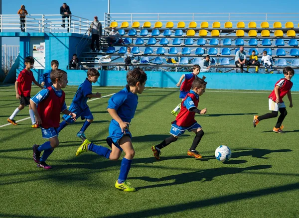 Batumi Georgia Listopada 2021 Mecz Piłki Nożnej Pomiędzy Drużynami Dziecięcymi — Zdjęcie stockowe