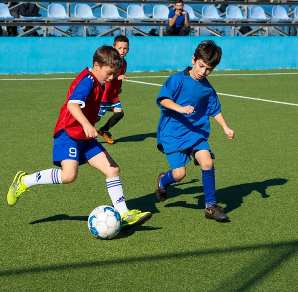 格鲁吉亚巴统 2021年11月6日 儿童队之间的足球比赛 — 图库照片
