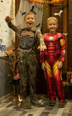 Batumi, Gürcistan - 31 Ekim 2021: Çocuk Merkezi Cadılar Bayramı