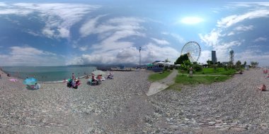 Batumi, Georgia - 20 Temmuz 2021: 360 Deniz manzaralı