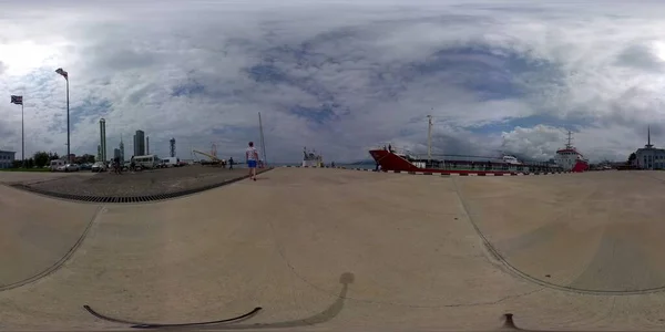 Batumi Georgien Juli 2021 360 Grad Panorama Der Hafenstadt — Stockfoto