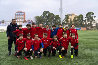 Batumi, Gürcistan - 18 Kasım 2021: Futbol turnuvası Batumi Kupası-2021 2010 yılında doğan çocuklar arasında