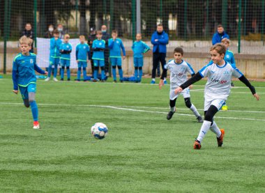 Batumi, Gürcistan - 18 Kasım 2021: Futbol turnuvası Batumi Kupası-2021 2010 yılında doğan çocuklar arasında