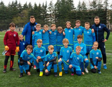 Batumi, Gürcistan - 18 Kasım 2021: Futbol turnuvası Batumi Kupası-2021 2010 yılında doğan çocuklar arasında