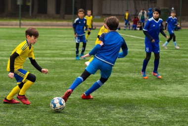 Batumi, Gürcistan - 18 Kasım 2021: Futbol turnuvası Batumi Kupası-2021 2010 yılında doğan çocuklar arasında