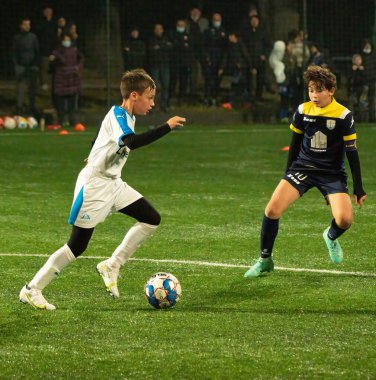 Batumi, Gürcistan - 18 Kasım 2021: Futbol turnuvası Batumi Kupası-2021 2010 yılında doğan çocuklar arasında