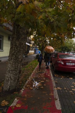 Batum, Gürcistan - 20 Kasım 2021: Şehirde sonbahar