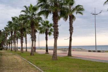 Batumi 'de deniz kenarındaki Lech ve Maria Kaczynski parkı.