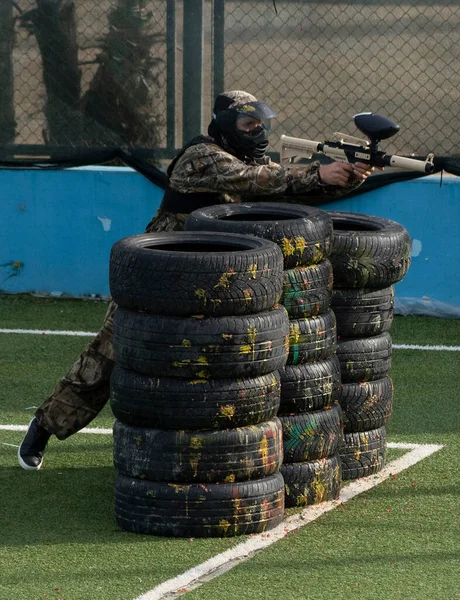 Batumi Georgië December 2021 Paintball Competitie — Stockfoto