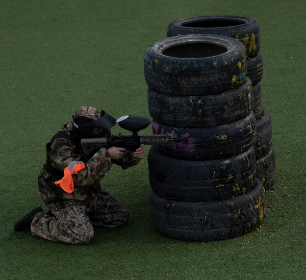 Batumi Gruzja Grudnia 2021 Konkurs Paintballa — Zdjęcie stockowe