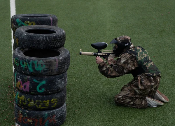 Batumi Georgien December 2021 Paintballtävling — Stockfoto