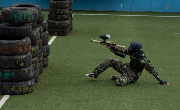 Batumi Gürcistan Aralık 2021 Paintball Yarışması — Stok fotoğraf